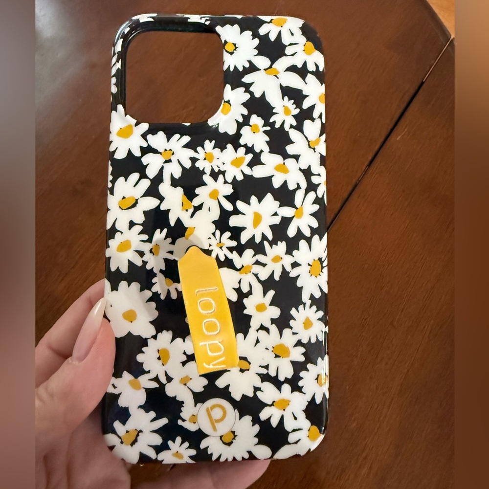 Brand New Loopy Black and White Daisy iPhone 13 Pro Max Case